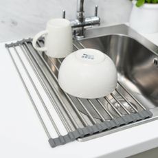 roll up dish drying rack over kitchen sink