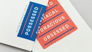 The identity also utilises a range of words and phrases – such as 'Possessed', 'Obsessed' and 'To the left of the beaten path' to help establish personality