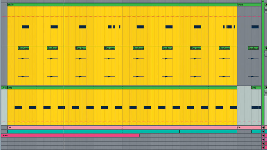 4. Snare and clap rhythms