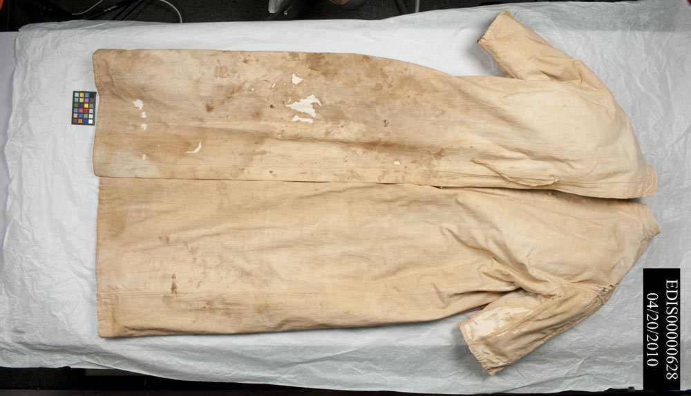Thomas Edison's lab coat was worn while the inventor worked in his chemistry lab.