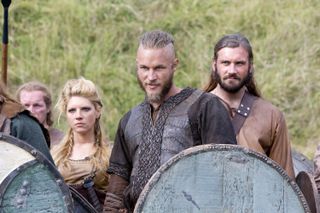 Katheryn Winnick, Travis Fimmel and Clive Standon in Vikings.
