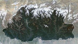 Bhutan satelite image