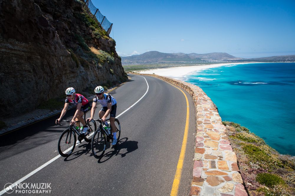 Edvald Boasson Hagen and Nathan Haas out on the road