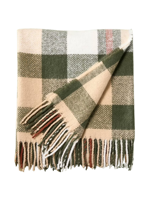 Throw Blanket Signature Green/brown Plaid