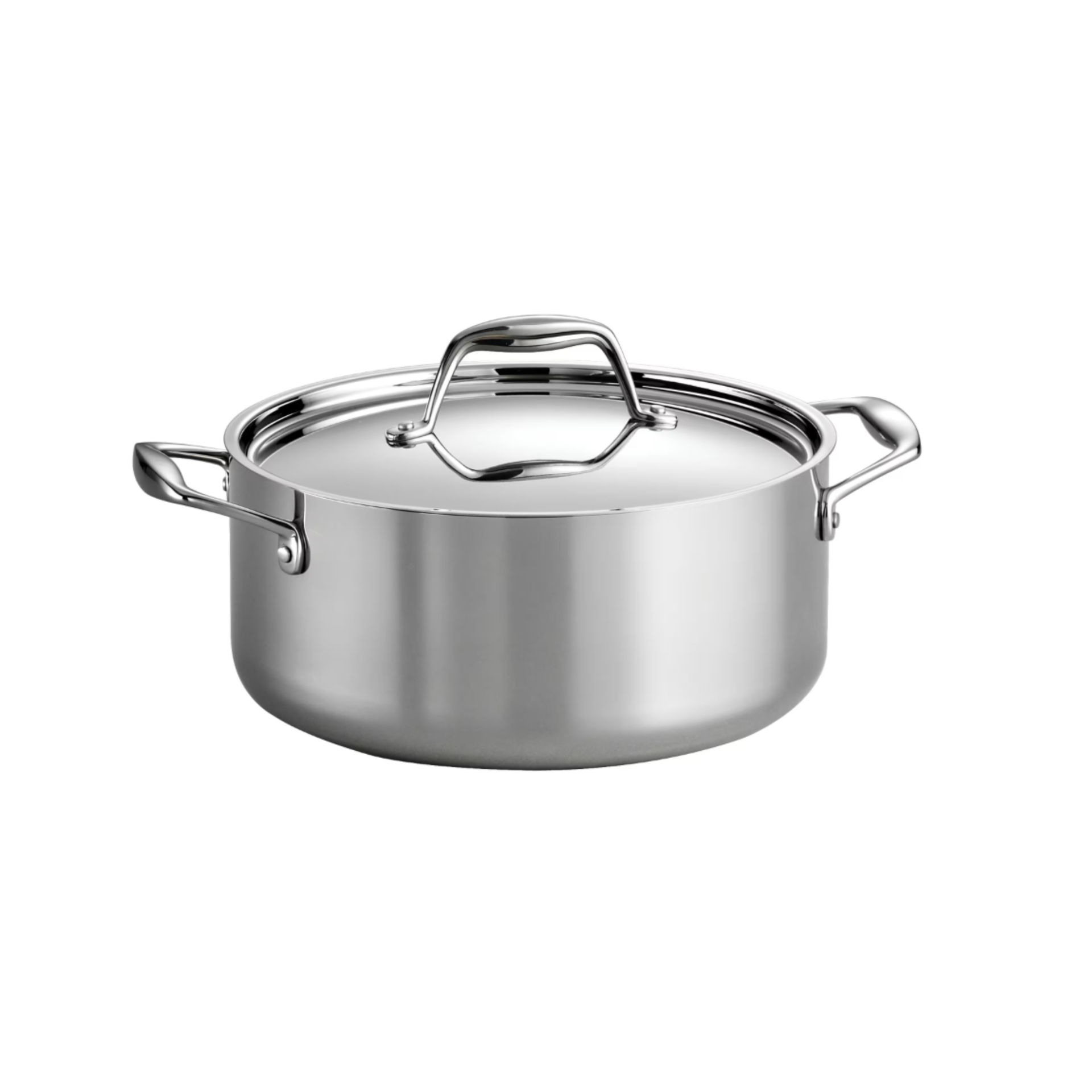 Tramantina , Gourmet Tri-Ply Clad 5 qt. Round Stainless Steel Dutch Oven with Lid