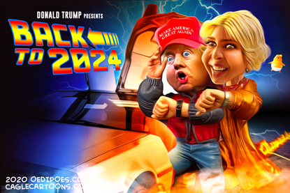 Political Cartoon U.S. Trump Ivanka 2024 Back to the Future