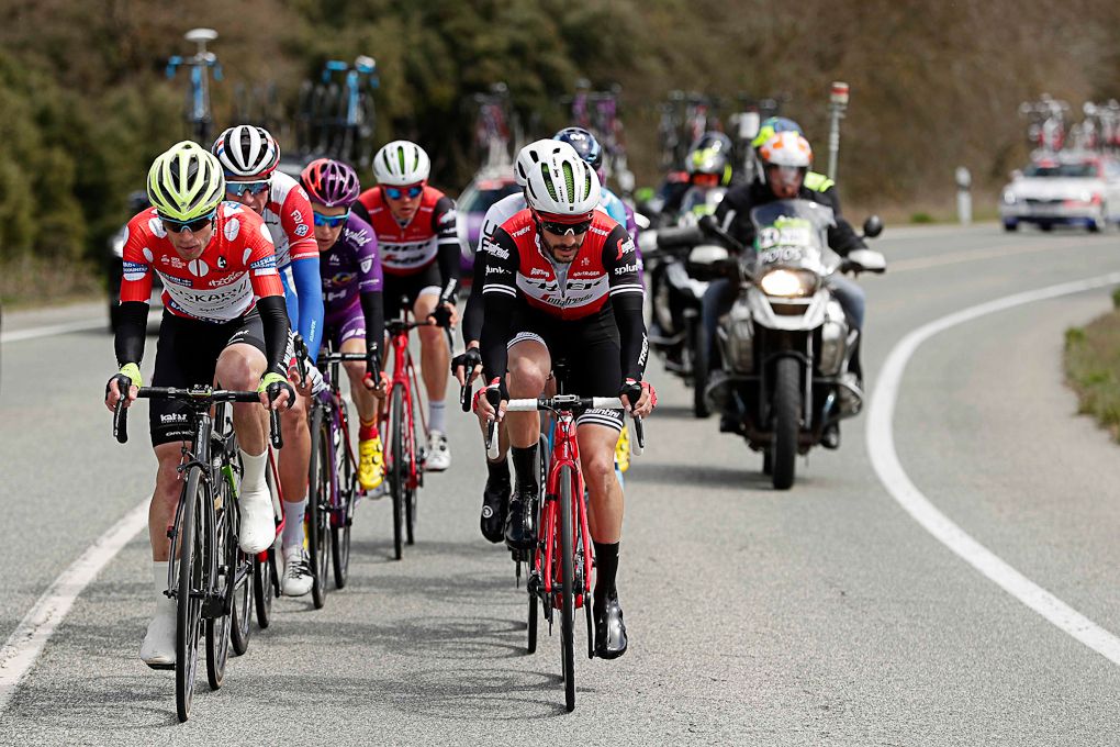 The day's breakaway during stage 3 at Pais Vasco