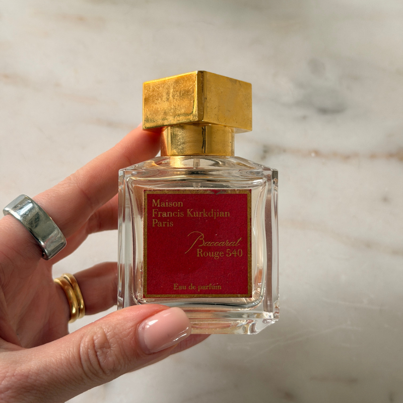 A bottle of maison francis kurkdjian baccarat rouge 540