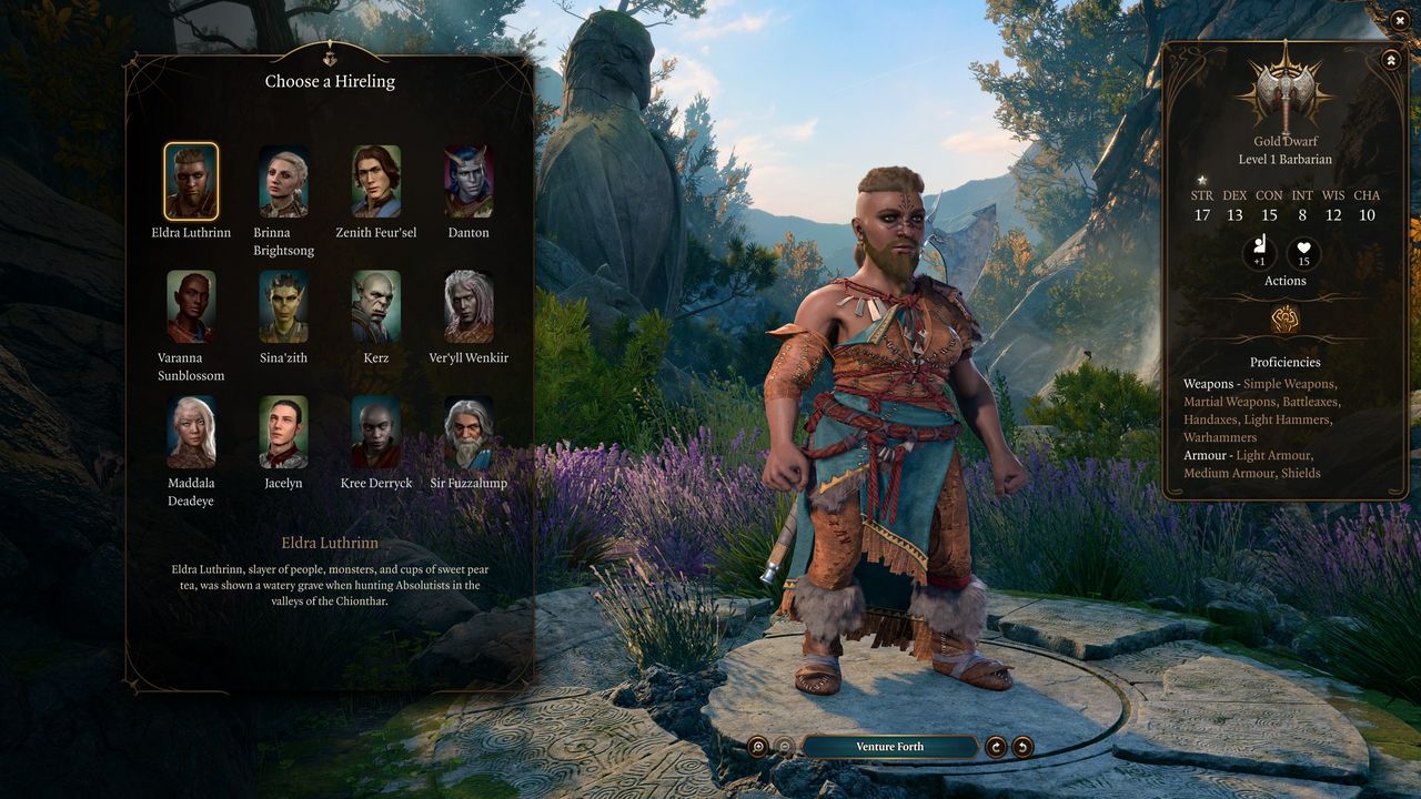 Baldur's Gate 3 hirelings