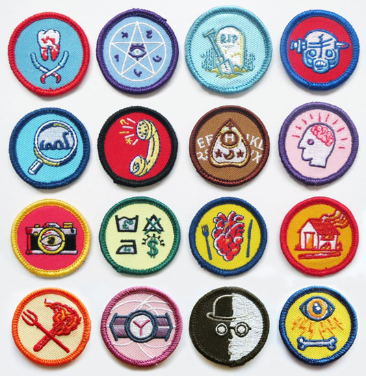 Earn merit for your sins with these twisted scout badges | Creative Bloq