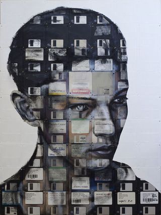 floppy disk paintings