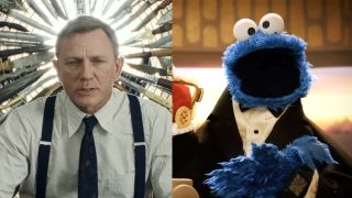 Daniel Craig as Benoit Blanc in Knives Out (2019), Cookie Monster in a tuxedo for a 007 parody on Sesame Street.