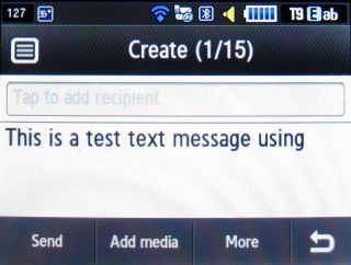 Samsung genio slide landscape texting