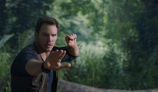 Jurassic World: Fallen Kingdom Owen Grady giving Blue hand signals