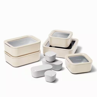 Caraway Home food storage containers.