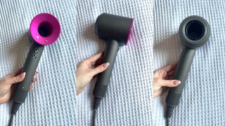 Trio of original images showing the Dyson Supersonic Hair Dryer