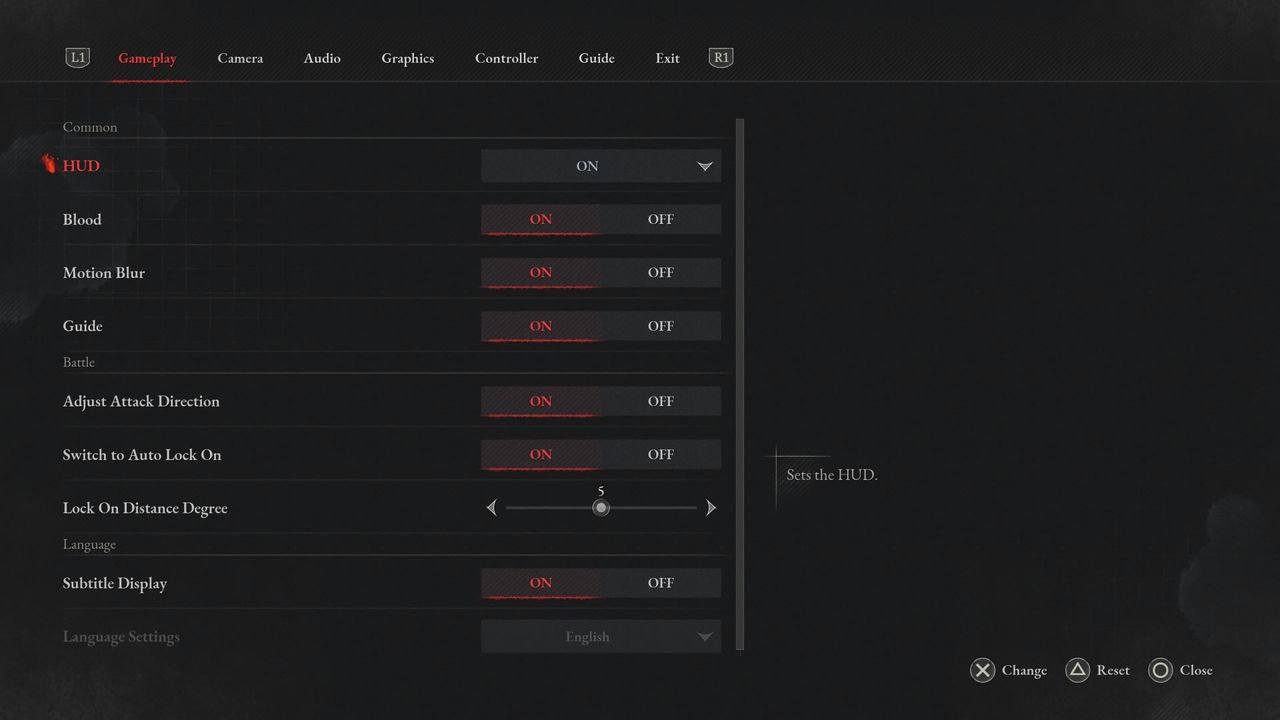 Lies of P menu screen