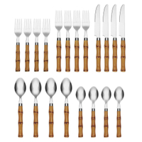 Bamboo Plastic 20 Piece Flatware Set | Was $24.87now at Amazon