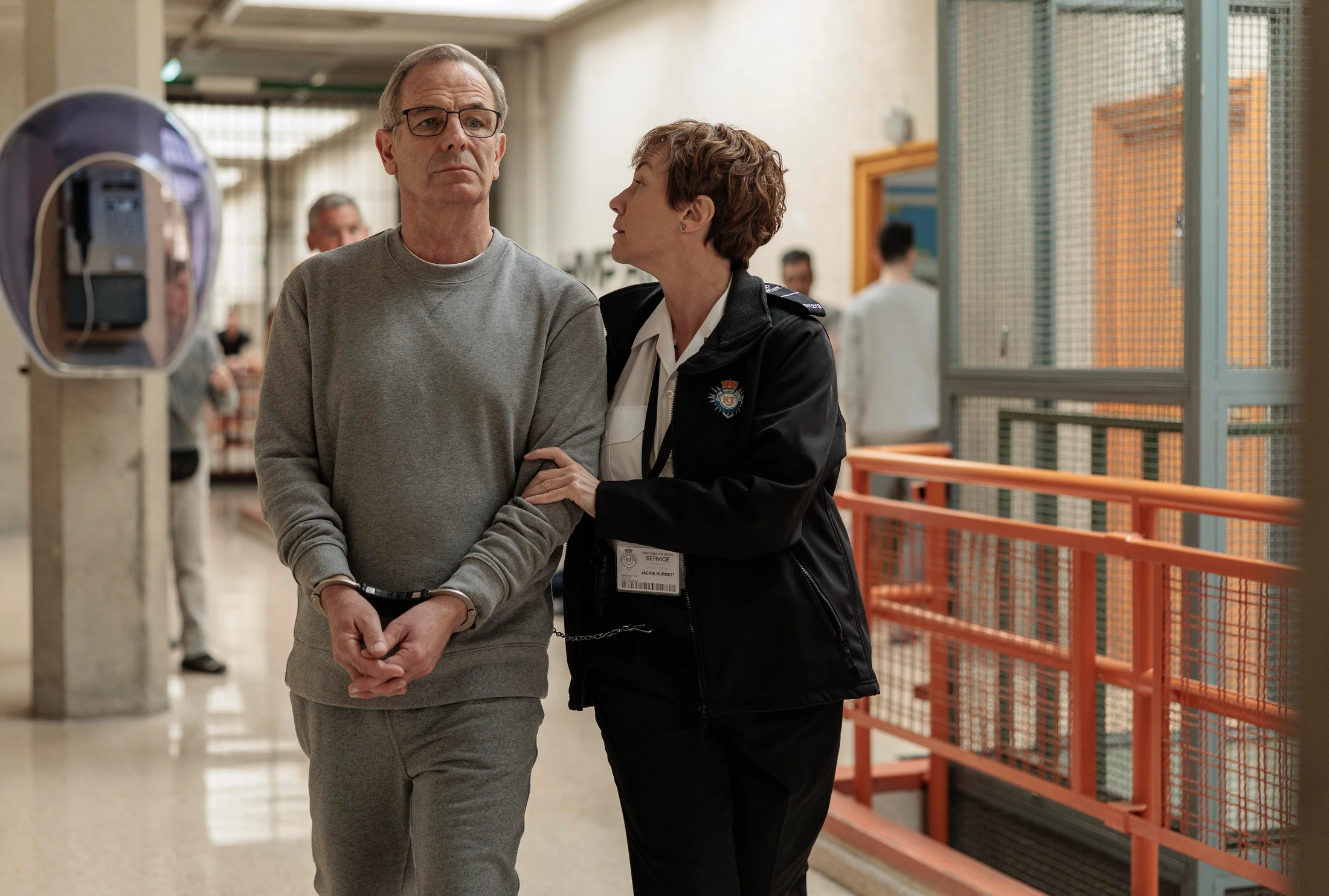 Robson Green and Tanya Franks in The Game season 2