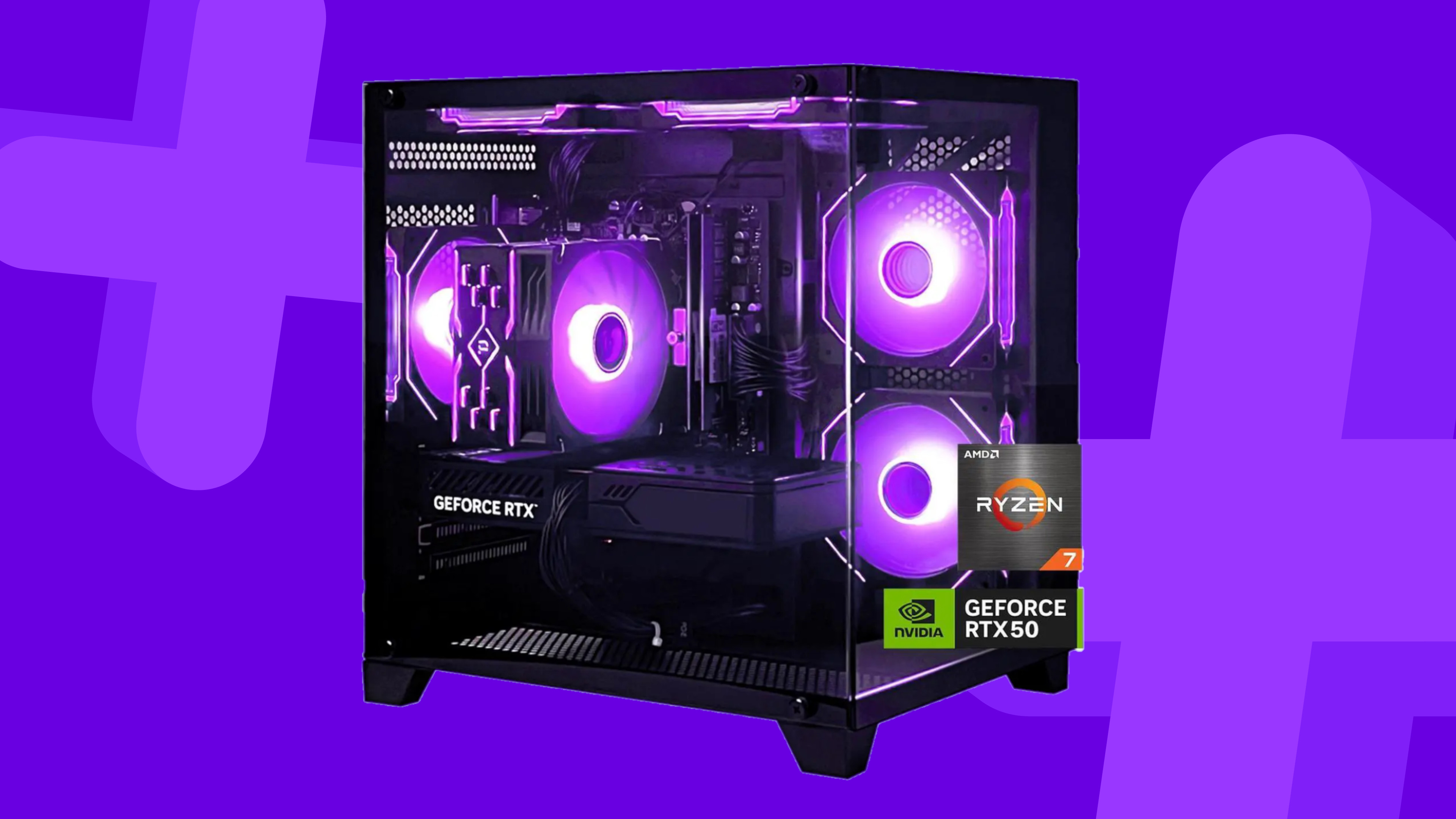 AOACE gaming PC on a purple background