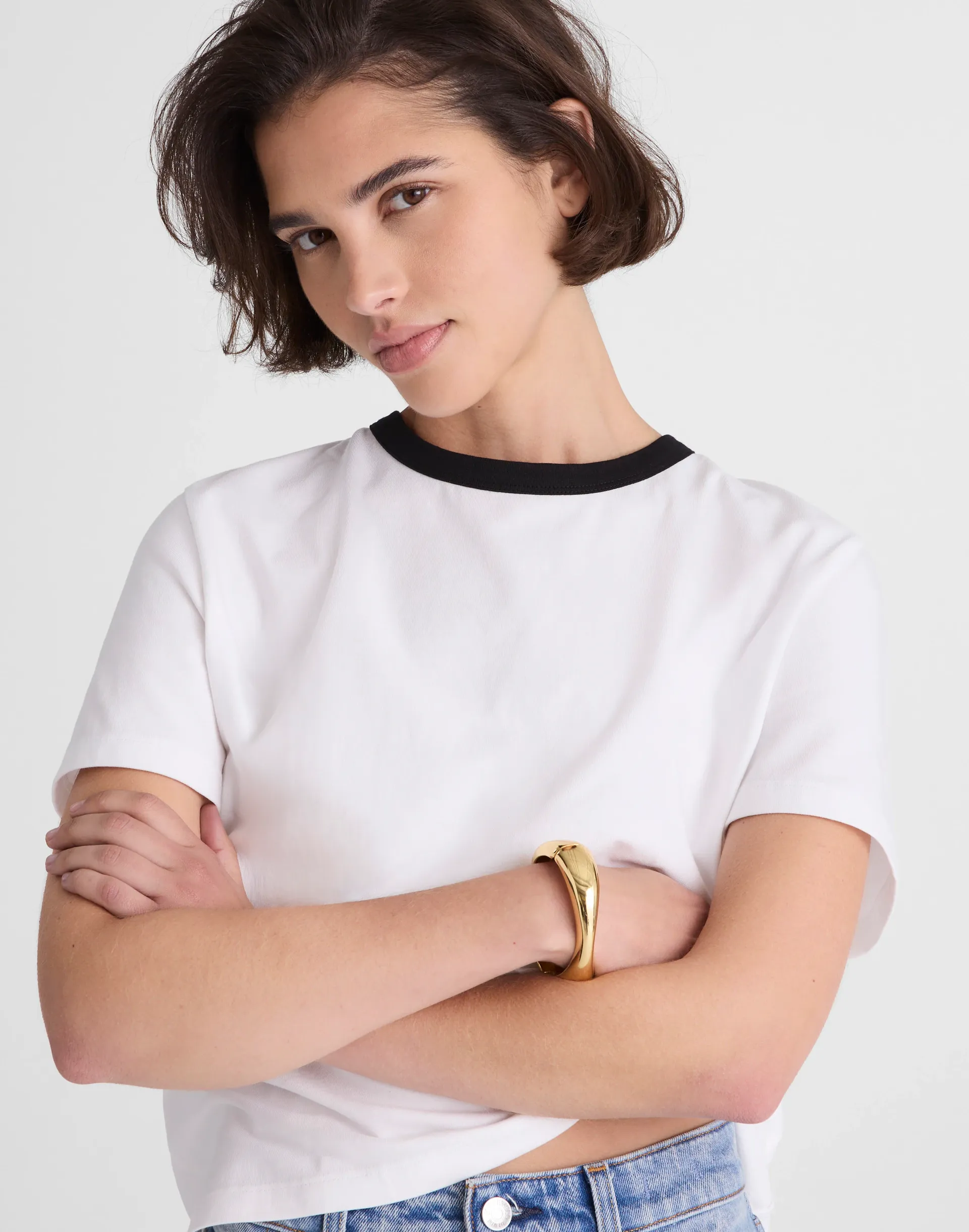 The Perfect Crewneck Tee in Allday Jersey