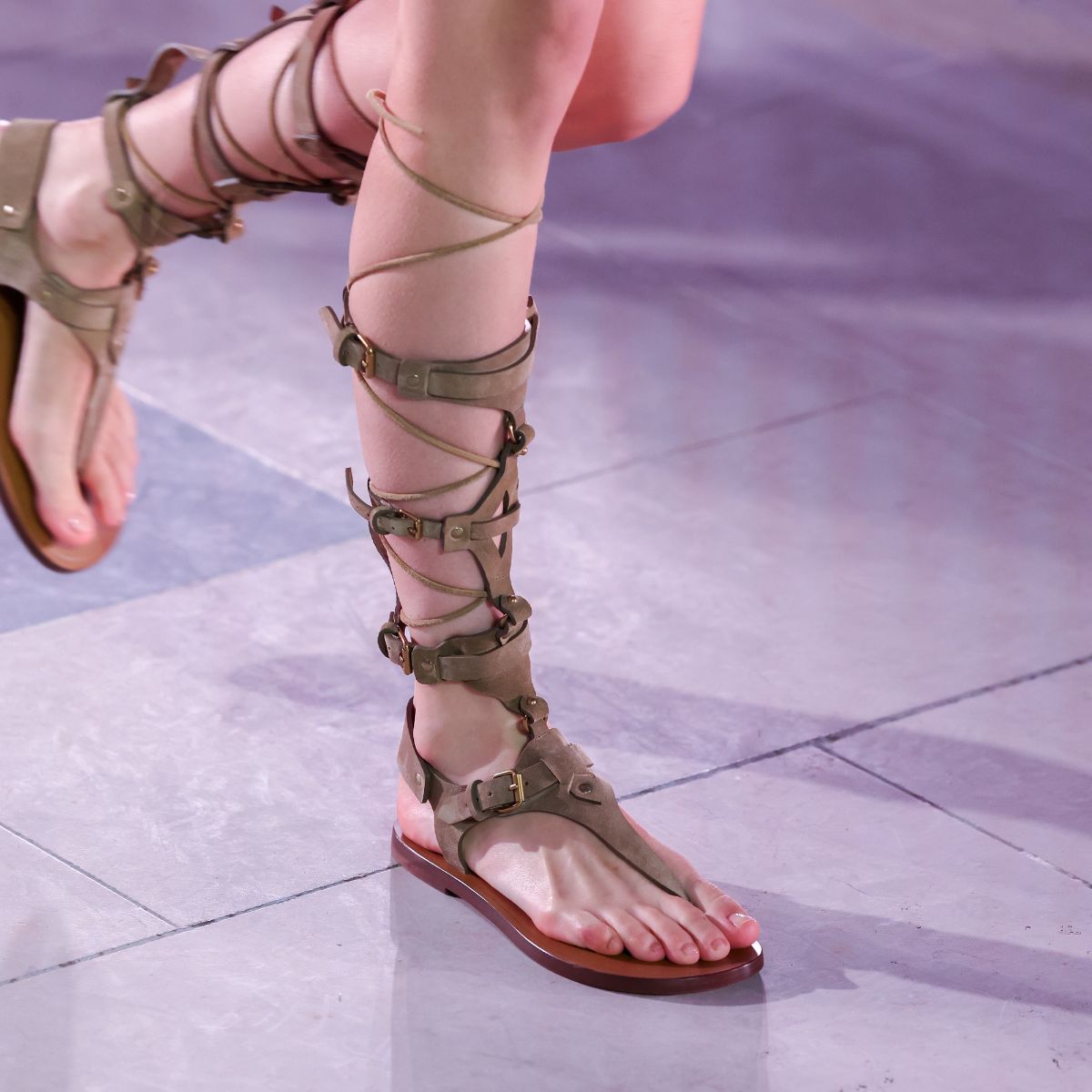 Suede sandals