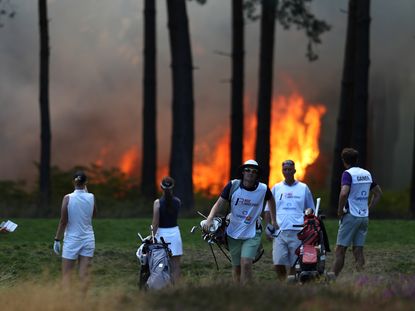 Huge Wildfire Breaks Out At Wentworth Golf Club