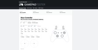 Testing an Xbox controller with the Gamepad Tester web app