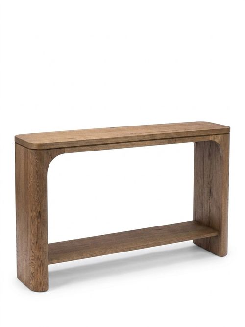 Solace Cracked Oak Console Table, Mid Toned Oak