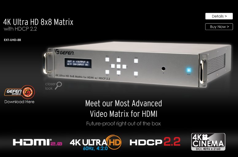 Gefen New 4K Ultra HD Matrix Switch