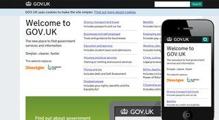 Best responsive websites: Gov.uk