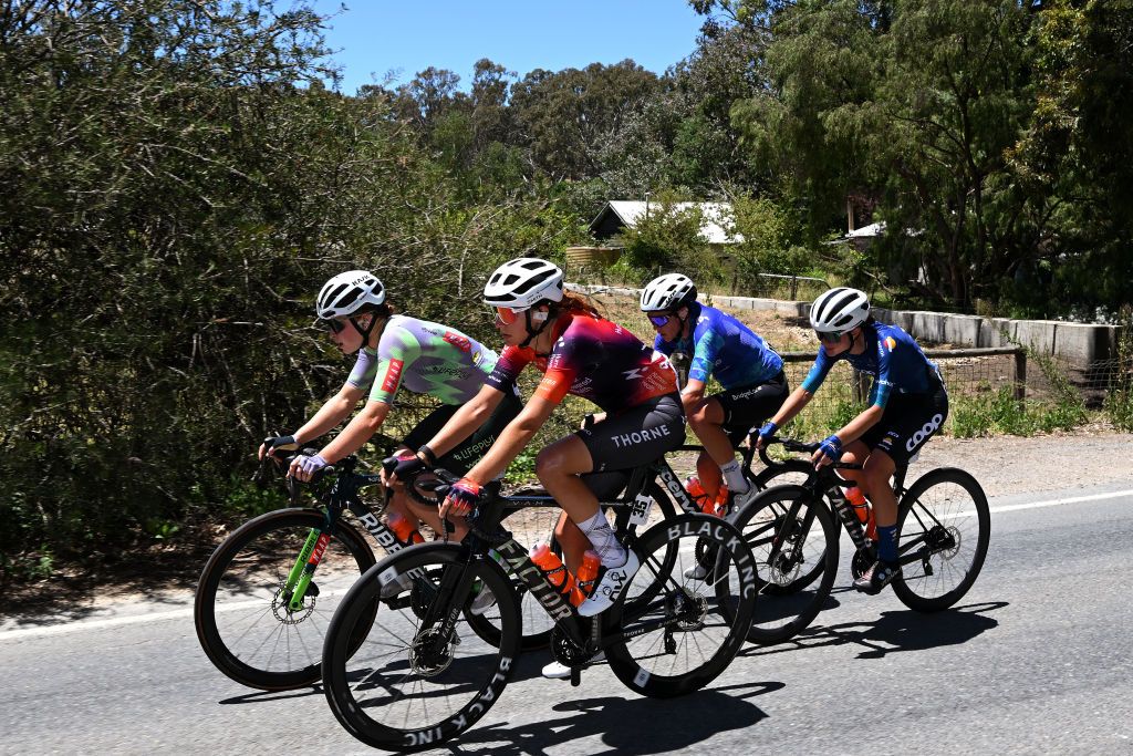 Kate Richardson (Lifeplus Wahoo) caught the break to make it four riders up the road