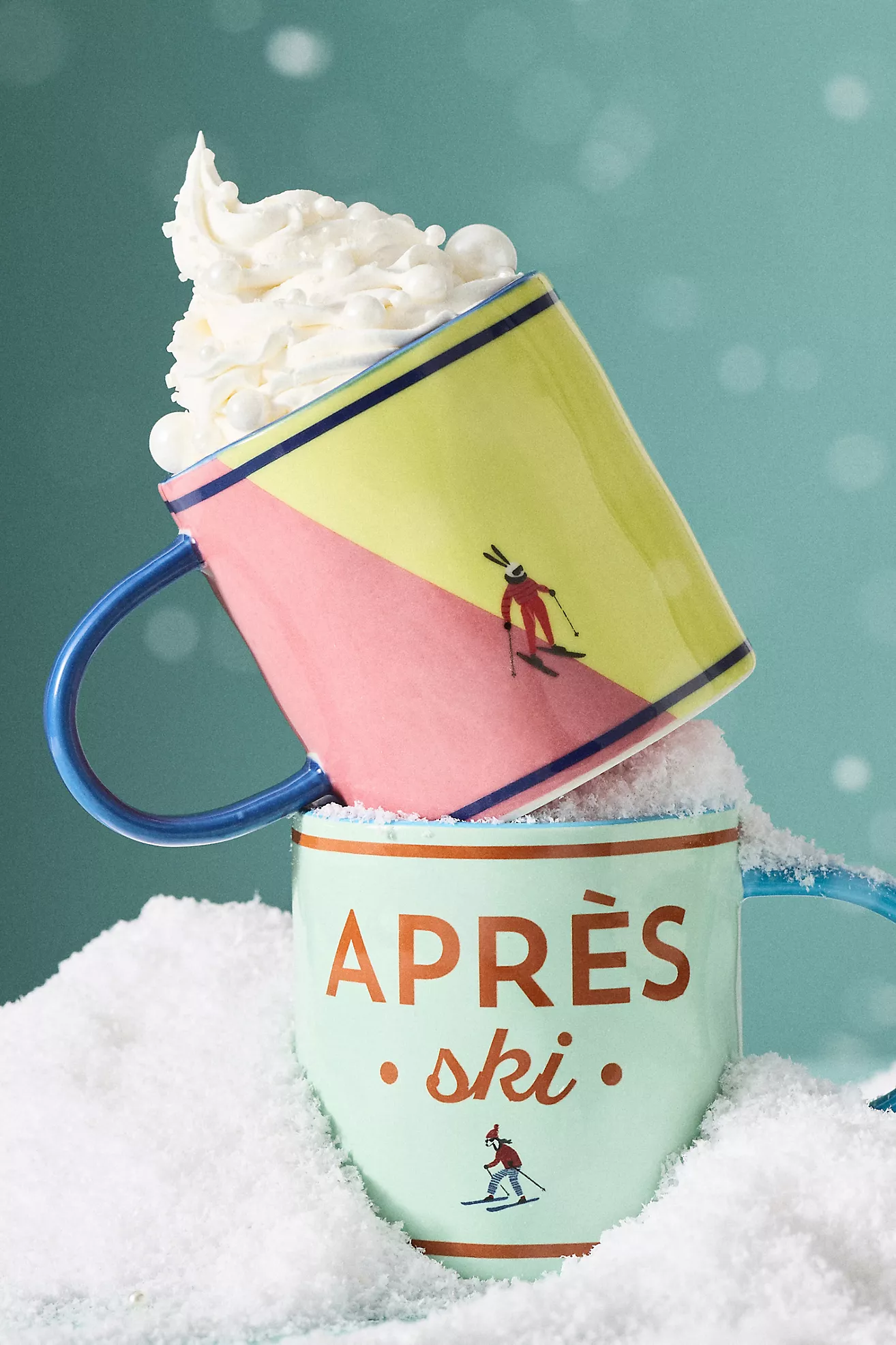 Apr&amp;egrave;s Ski Handpainted Stoneware Mug