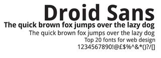 Web fonts: Droid Sans