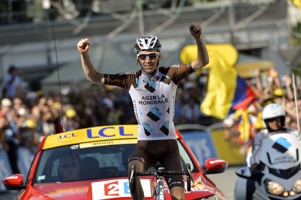 Romain Bardet wins stage 18 of the 2015 Tour de France.