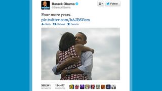 Obama's 'four more years' victory tweet is most popular of all time