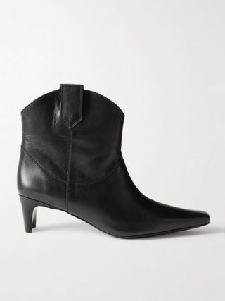 Western Wally Leather Ankle Boots