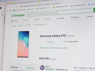Galaxy S10 page on Swappa