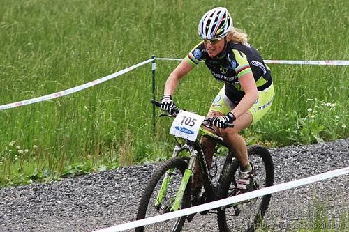 Gunn-Rita Dahle Flesjaa rides to a win at the Norwegian championship.