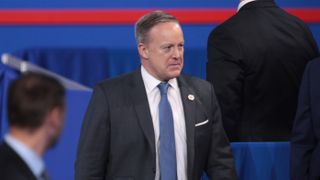 White House press secretary Sean Spicer at the 2017 Conservative Political Action Conference in National Harbor, Maryland.