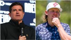 LIV Golf CEO Scott O'Neil pictured at Adelaide event and Australian golfer Cameron Smith of Ripper GC