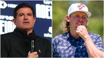 LIV Golf CEO Scott O'Neil pictured at Adelaide event and Australian golfer Cameron Smith of Ripper GC