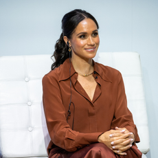 Meghan, Duchess of Sussex, during a forum about digital responsibility at EAN University during a visit around Colombia on August 15, 2024 in Bogota, Colombia