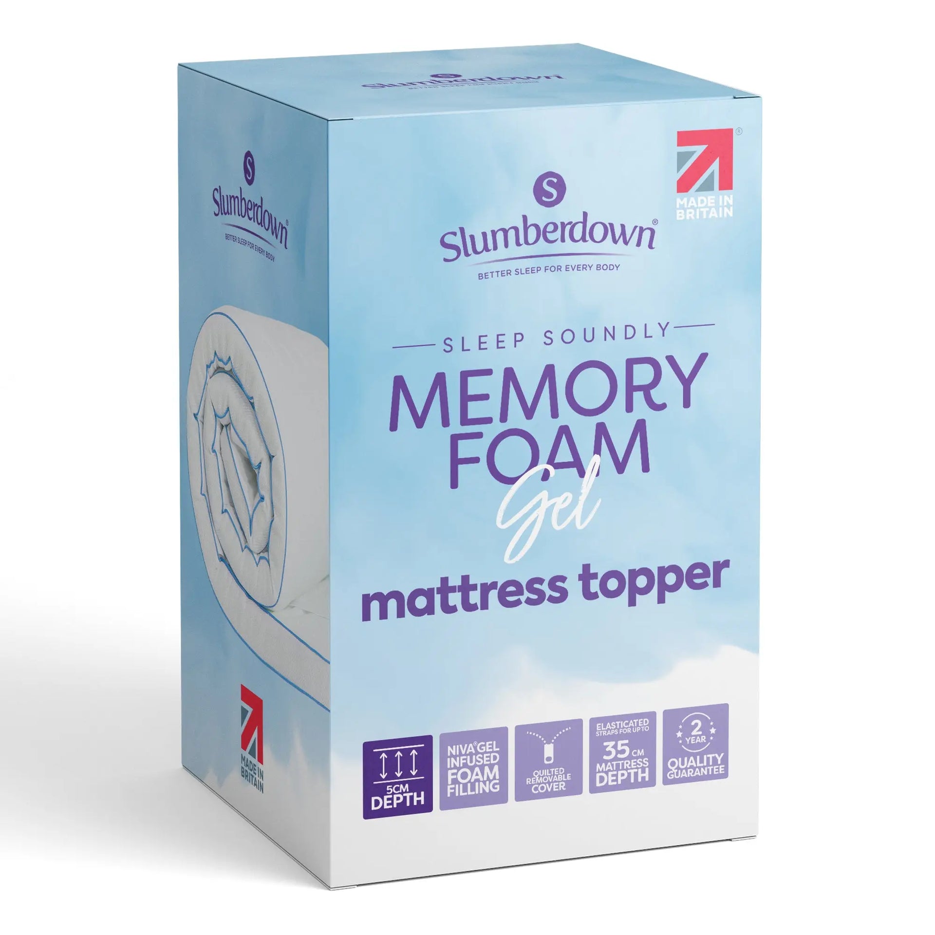 Memory Foam Gel Mattress Topper