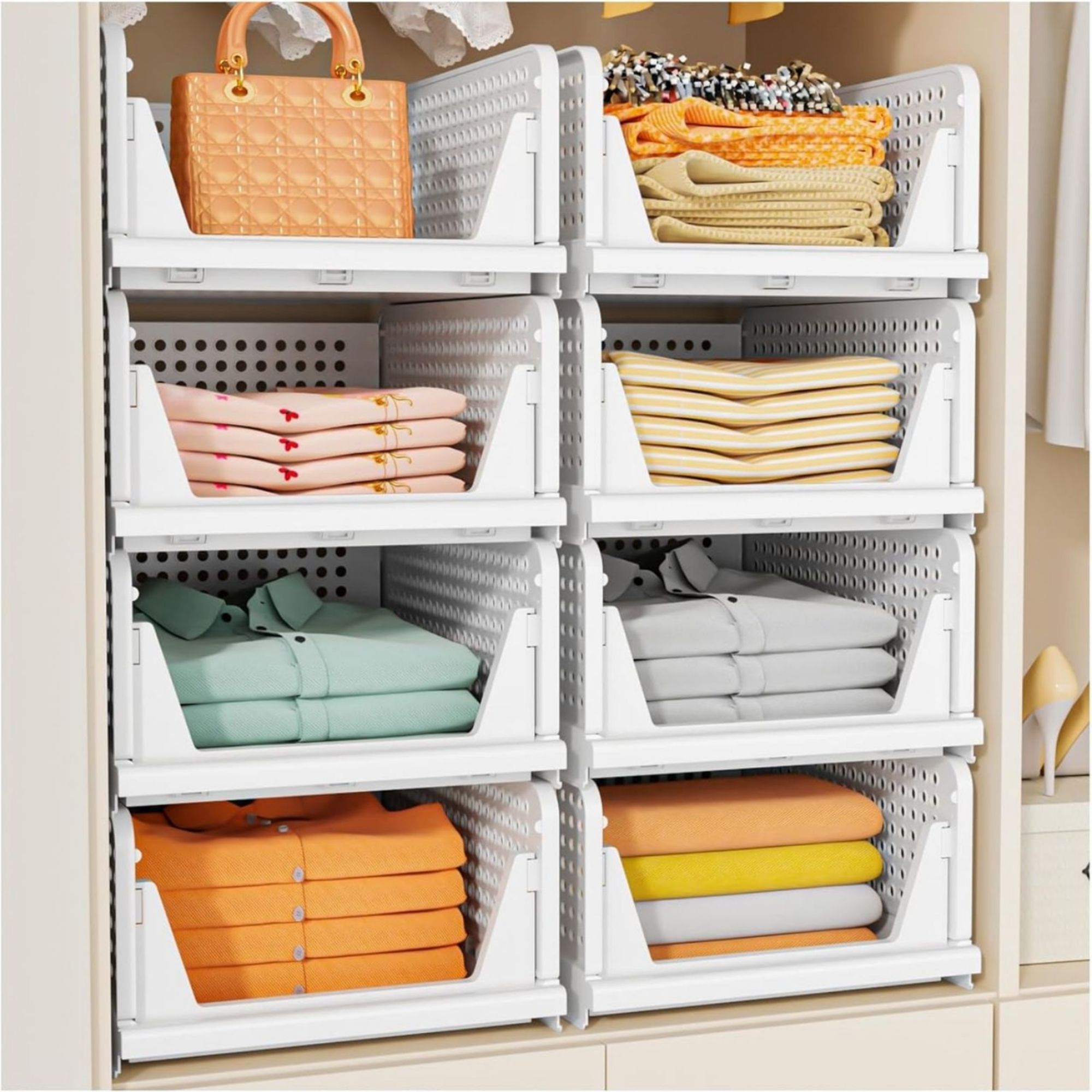 SNSLXH 5 Pack Wardrobe Storage Organiser