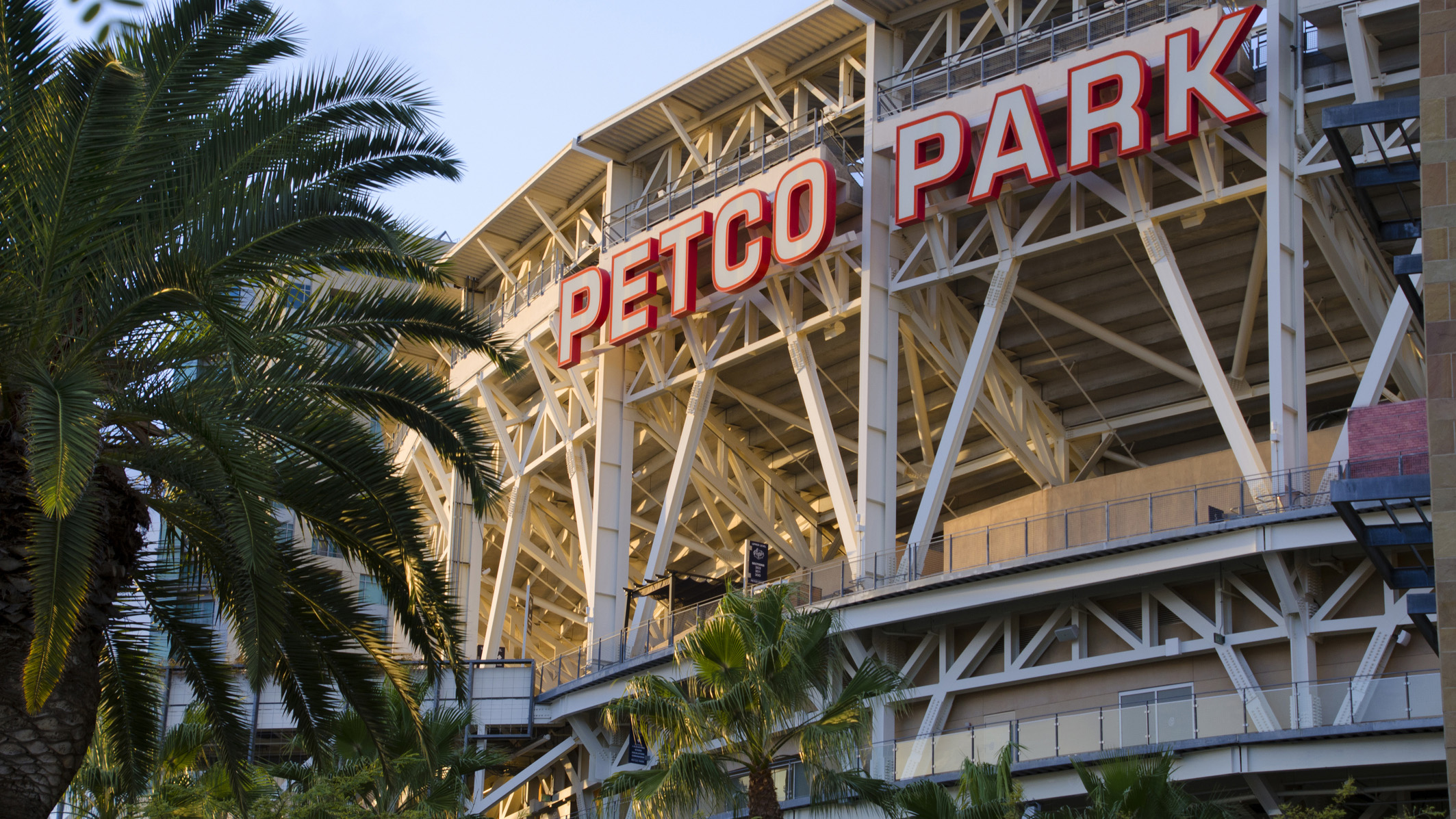 The exterior of Petco Park. 