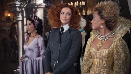 Michelle Yeoh, Charlize Theron, and Kerry Washington in Netflix's The School for Good and Evil