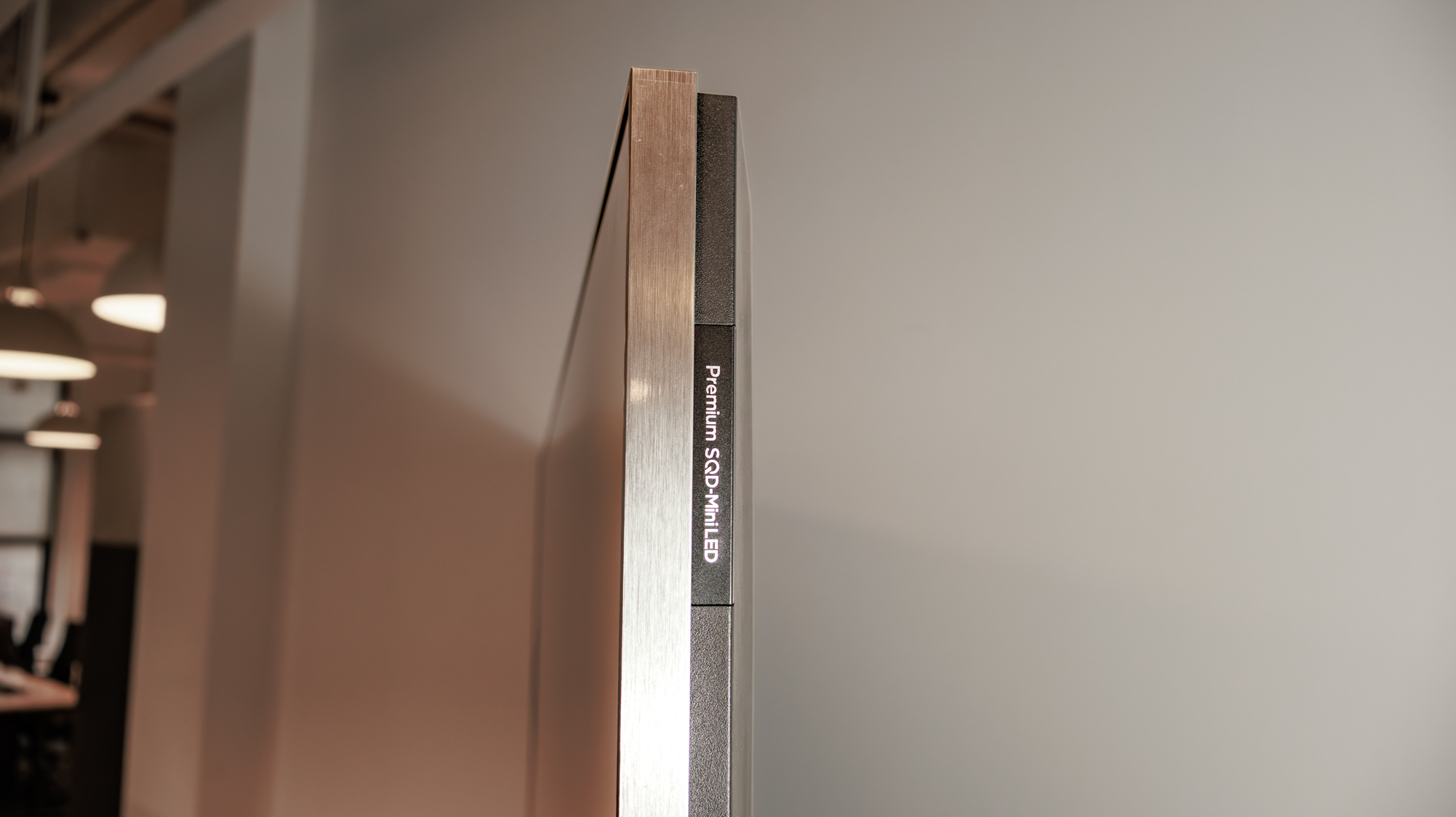 The bezel on a TCL QM8L TV