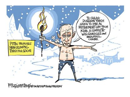 Editorial cartoon Putin Sochi Olympics