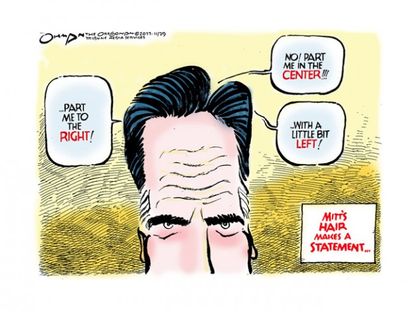 Romney's flip-flop hairdo